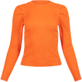 Isla Ls Knit O-Neck - Orangeade