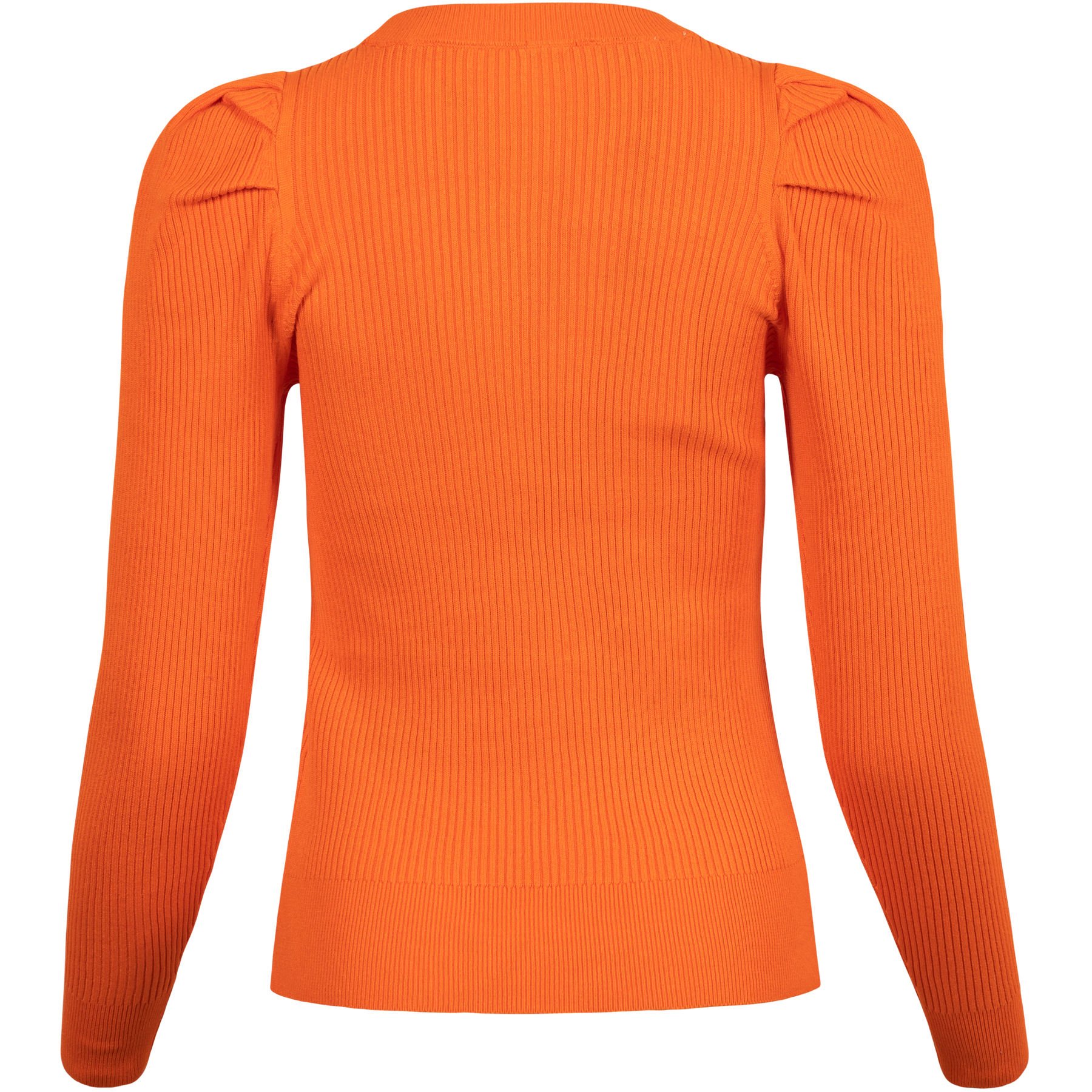 Isla Ls Knit O-Neck - Orangeade