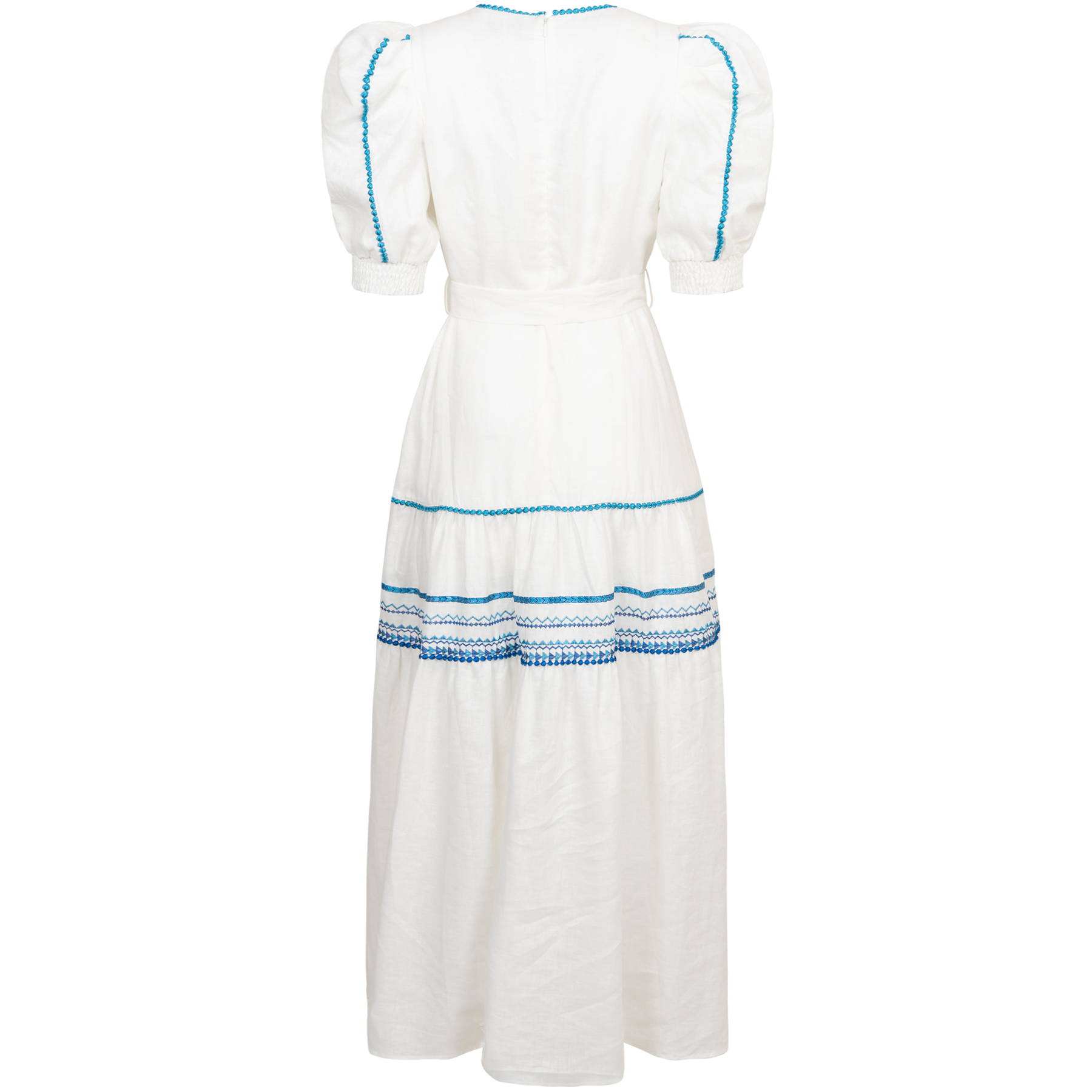 Lorna Long Linen Dress - Blue