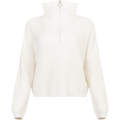 Florie Cotton Zip Knit - Snow White