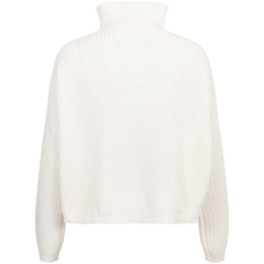 Florie Cotton Zip Knit - Snow White
