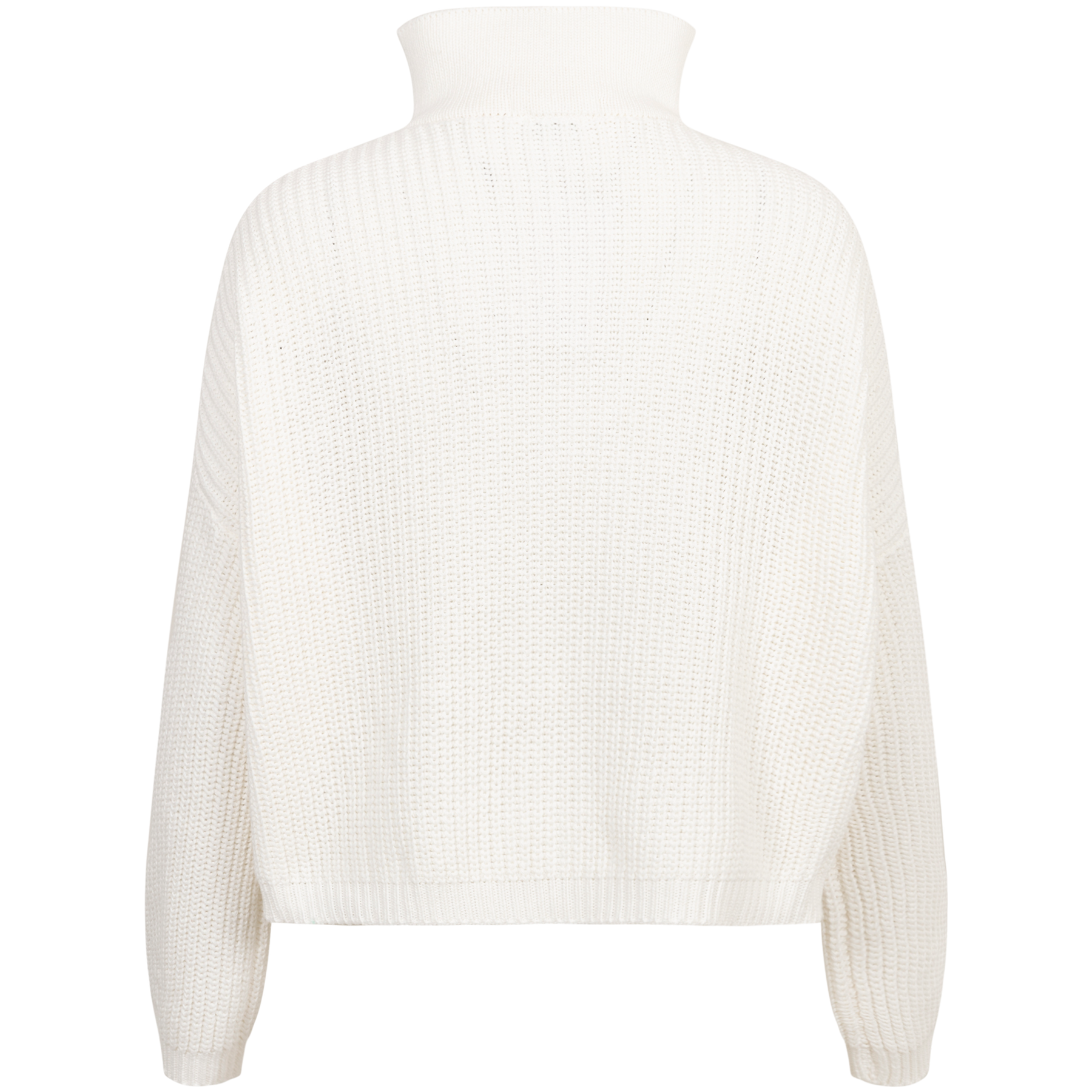 Florie Cotton Zip Knit - Snow White