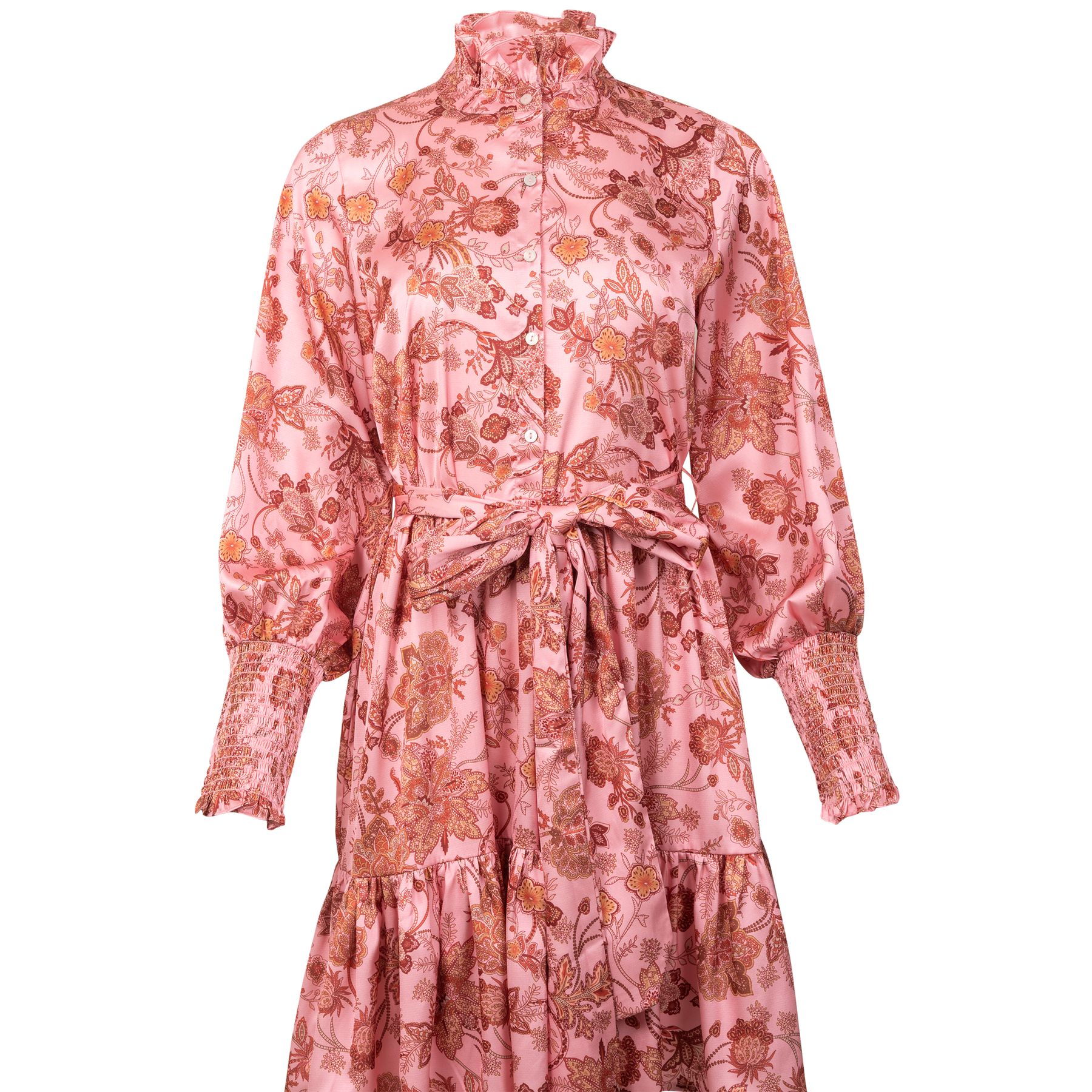 Saga Wide Dress - Pink Paisley