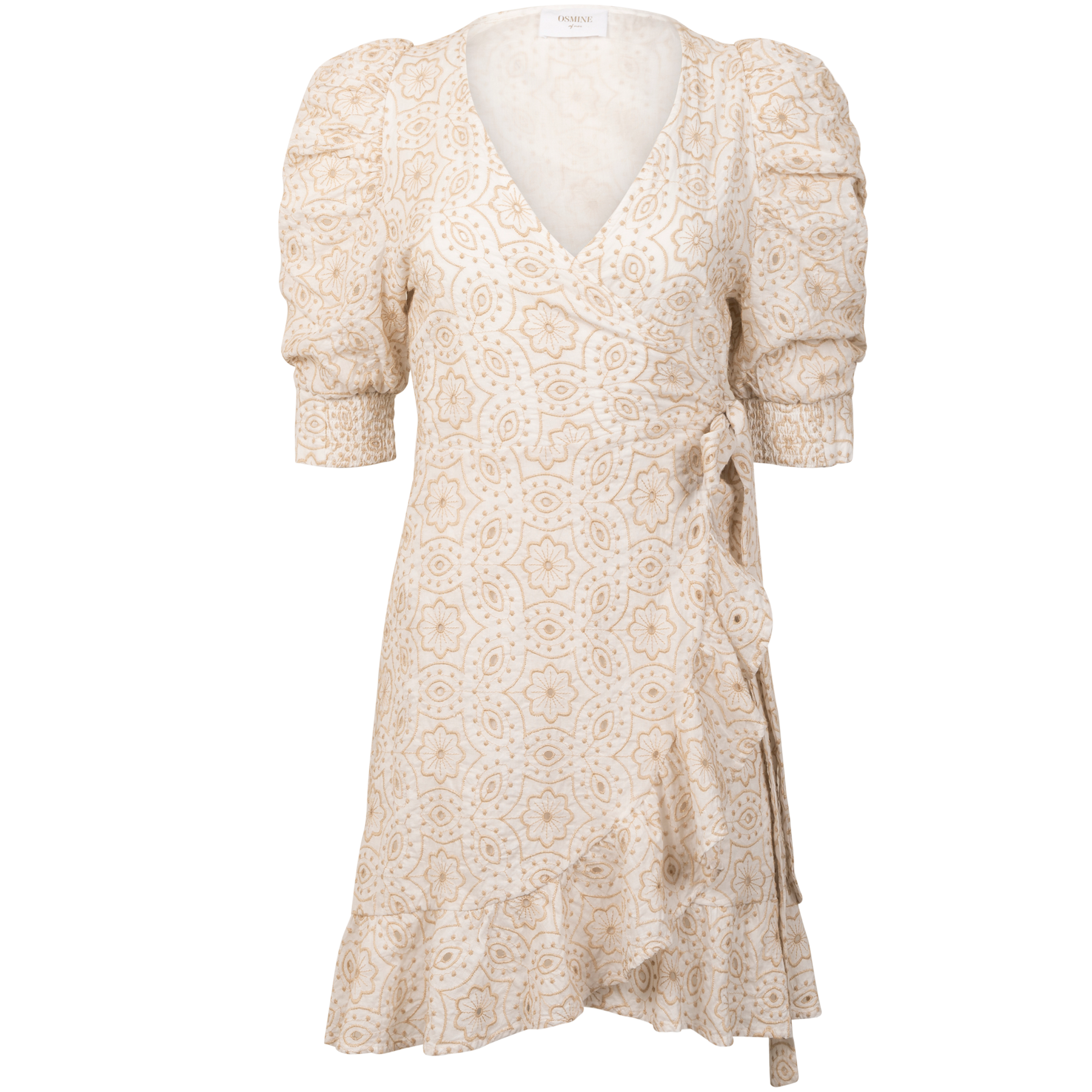 Valkyrie Broderie Anglaise Dress - Off White/Sand