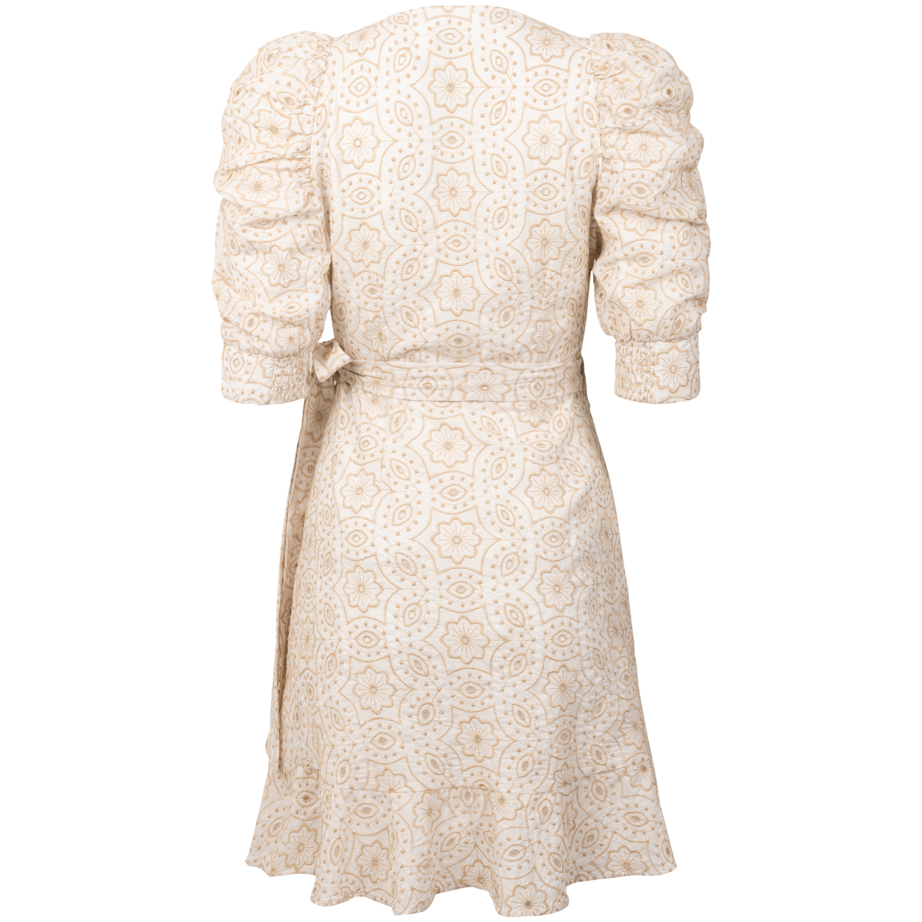 Valkyrie Broderie Anglaise Dress - Off White/Sand