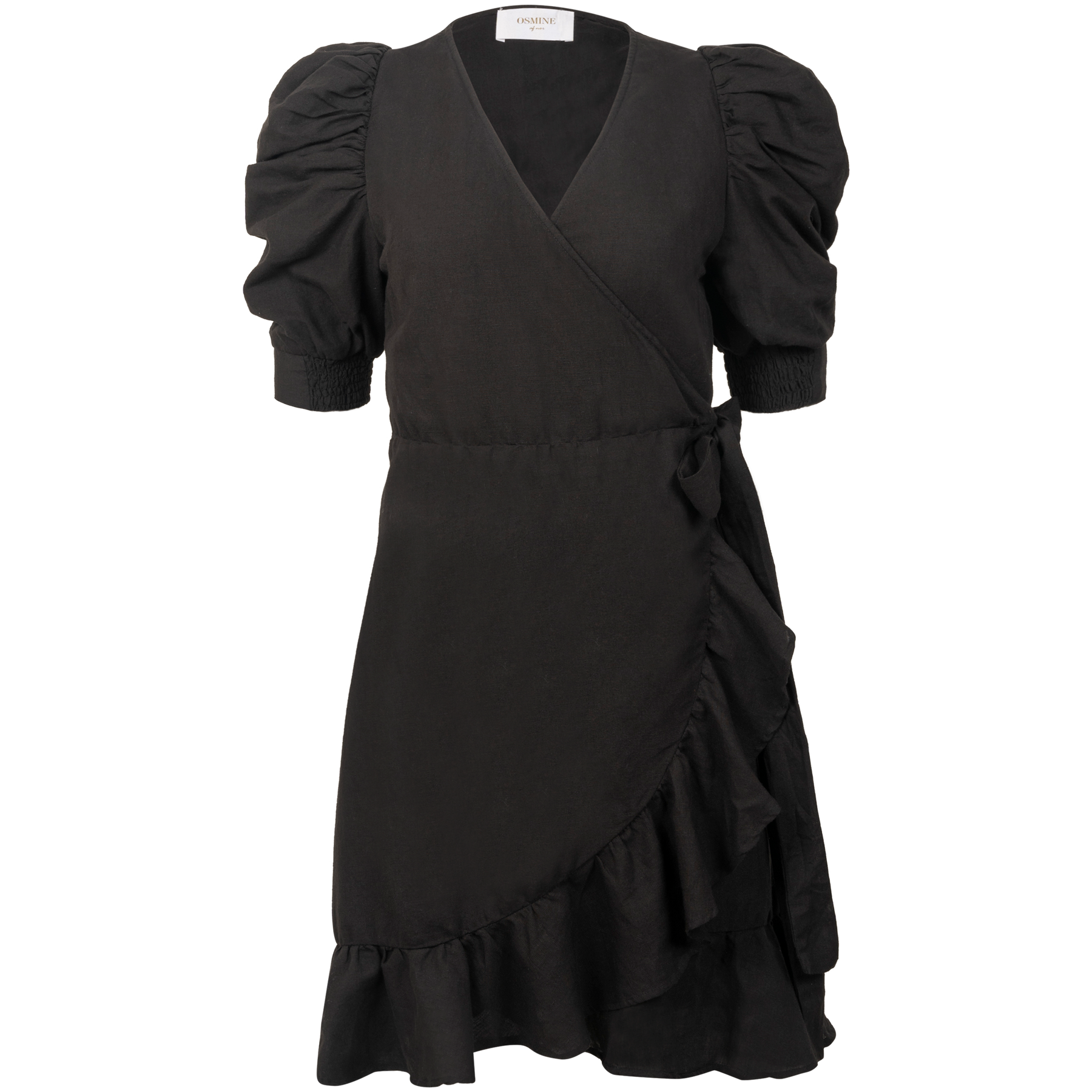 Valkyrie Linen Dress - Black