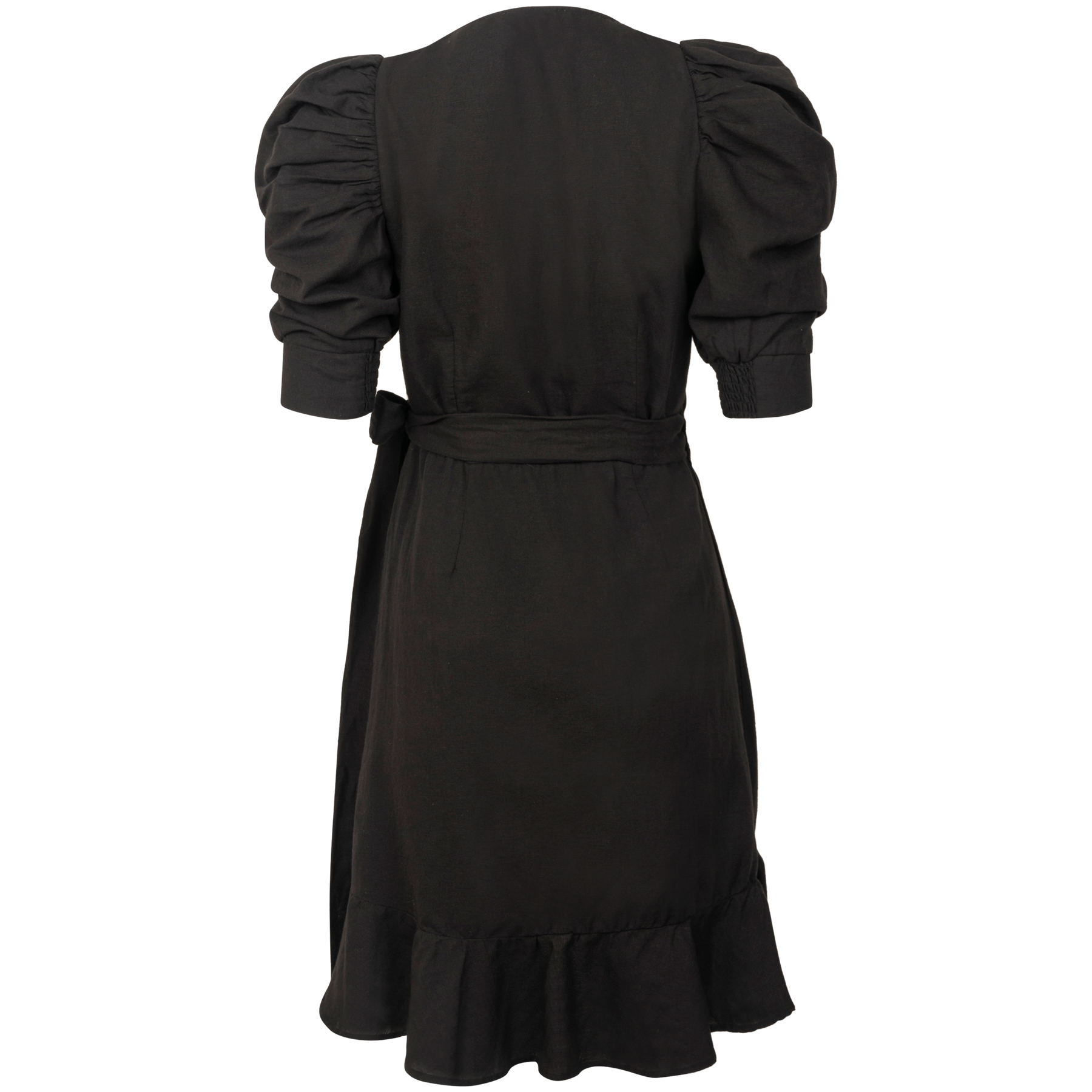 Valkyrie Linen Dress - Black