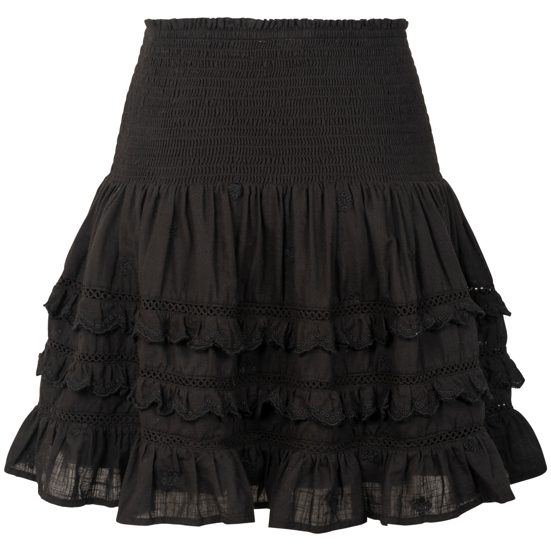 Sol Cotton Skirt - Black