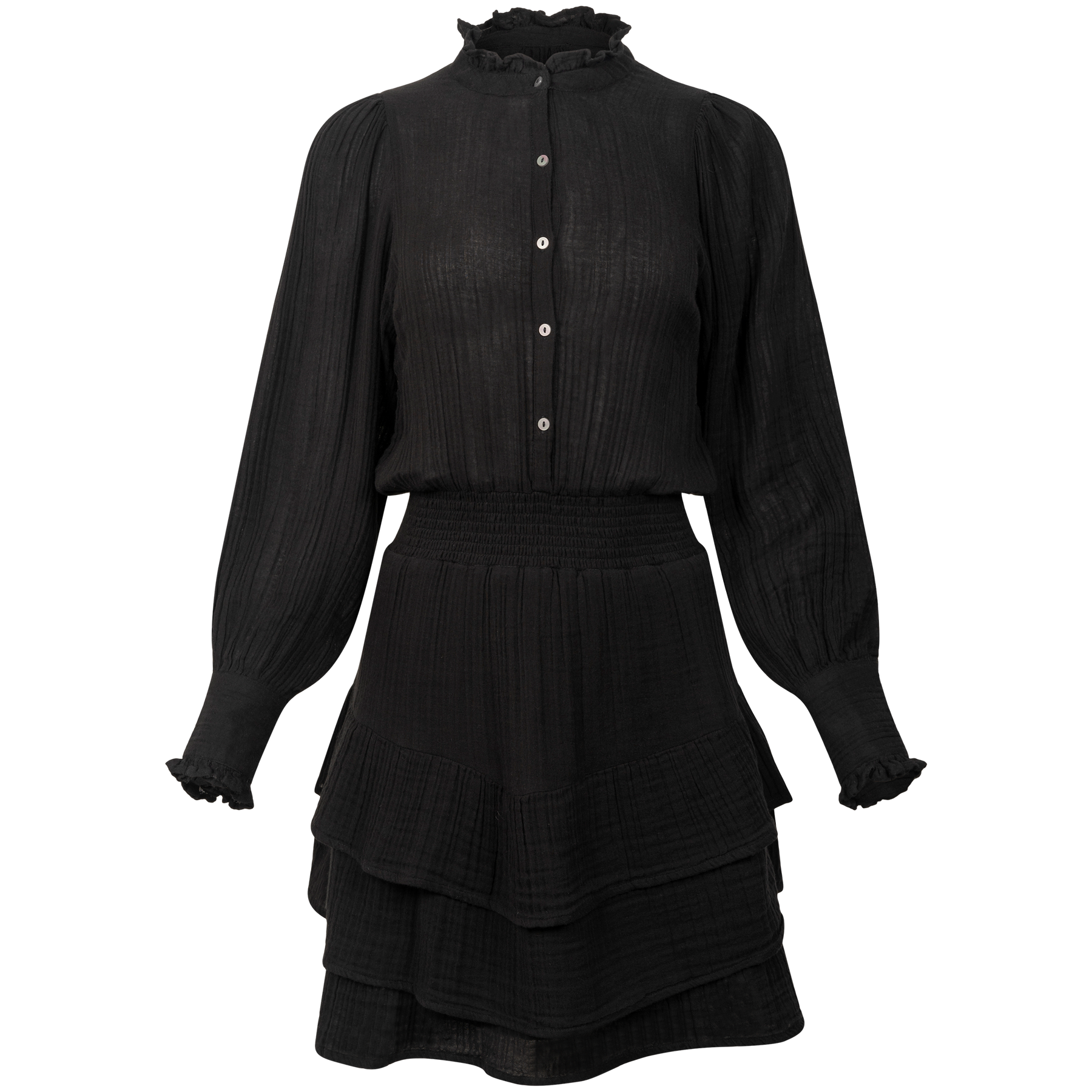 Tora Gauze Dress - Black
