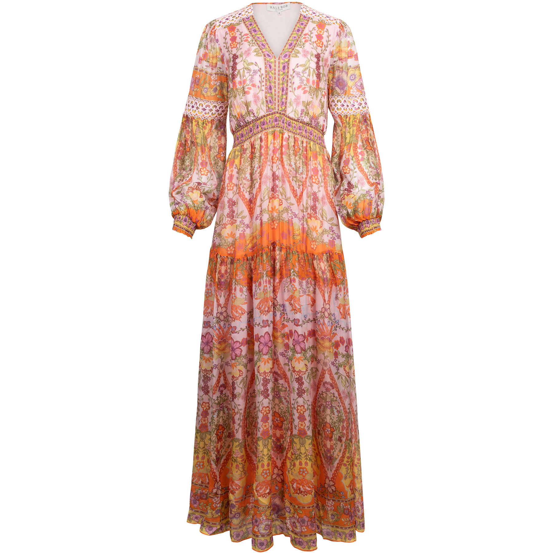 Edlynn Maxi Dress Rayon-Silk - Pink