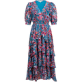 Amareli Dress W Tiered Skirt - Teal