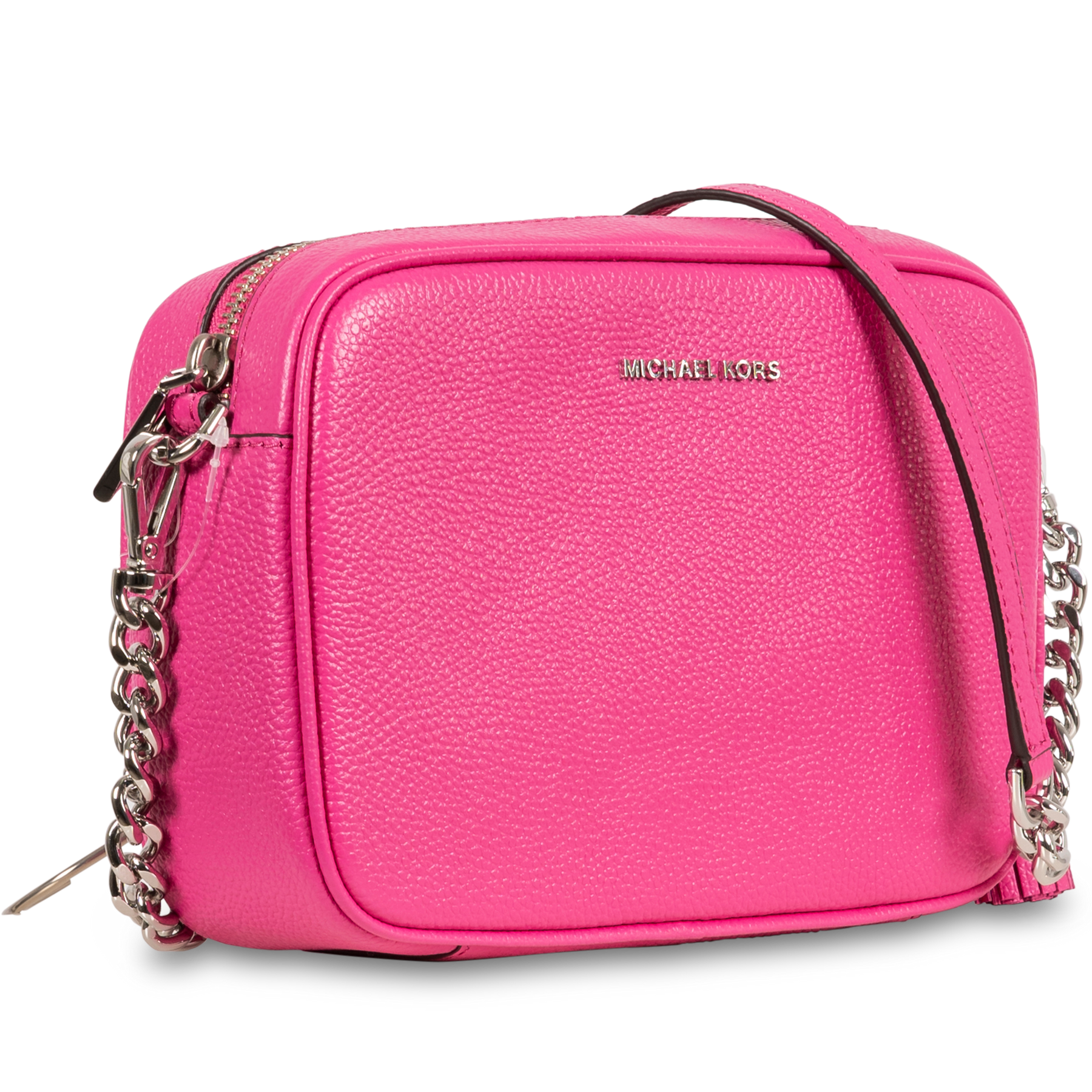 Ginny Leather Crossbody Bag - Cerise