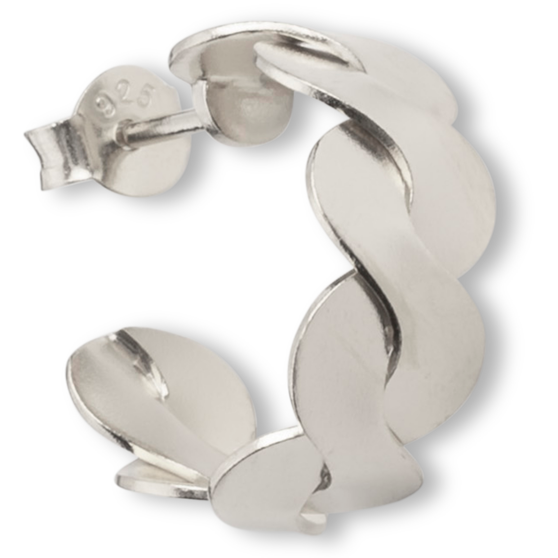 Small Wavy Hoop - Silver