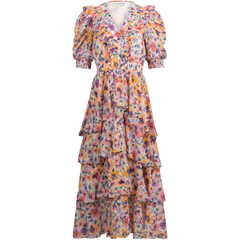 Amareli Dress W Tiered Skirt - Ivory