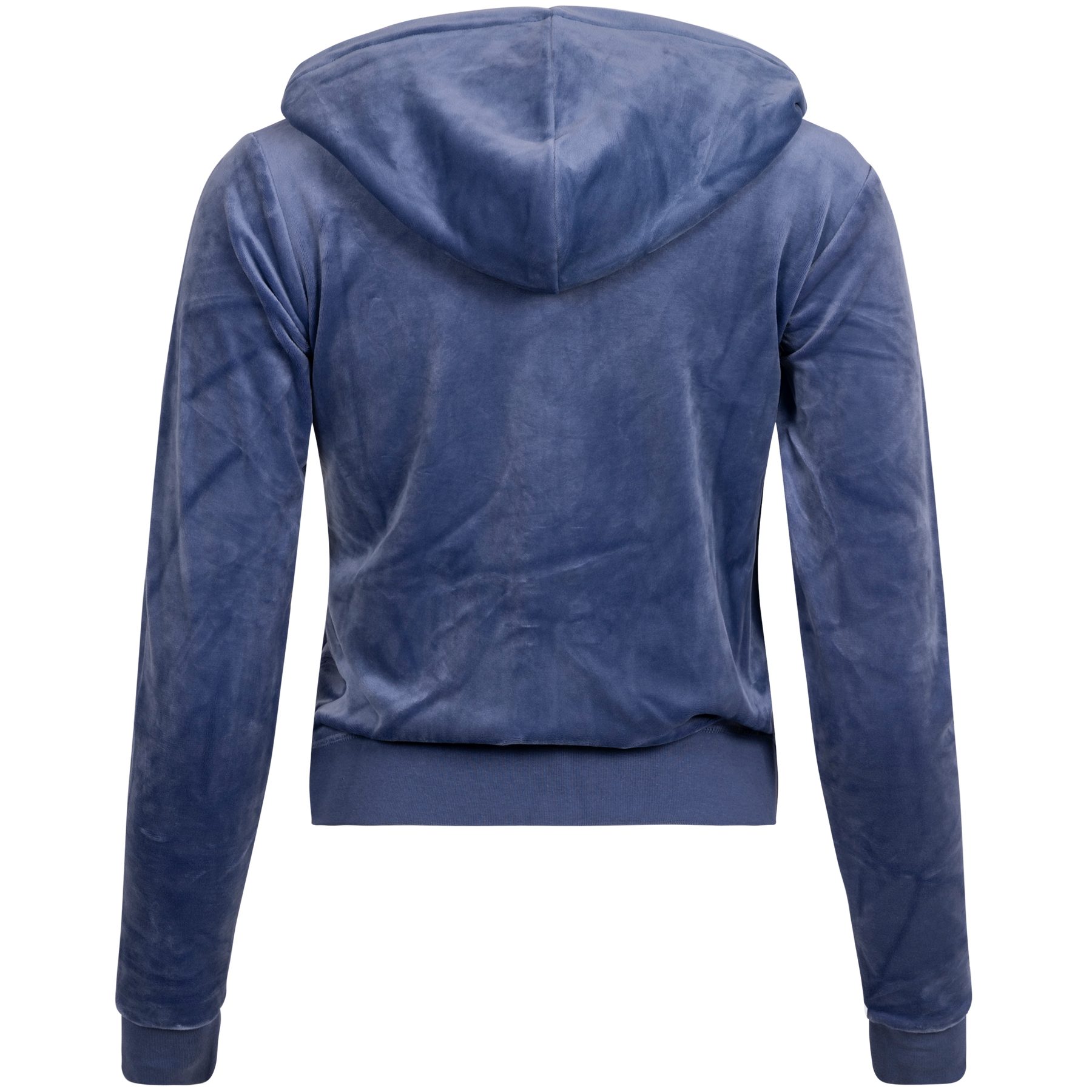 Robertson Classic Velour Zip Hoodie - Grey Blue