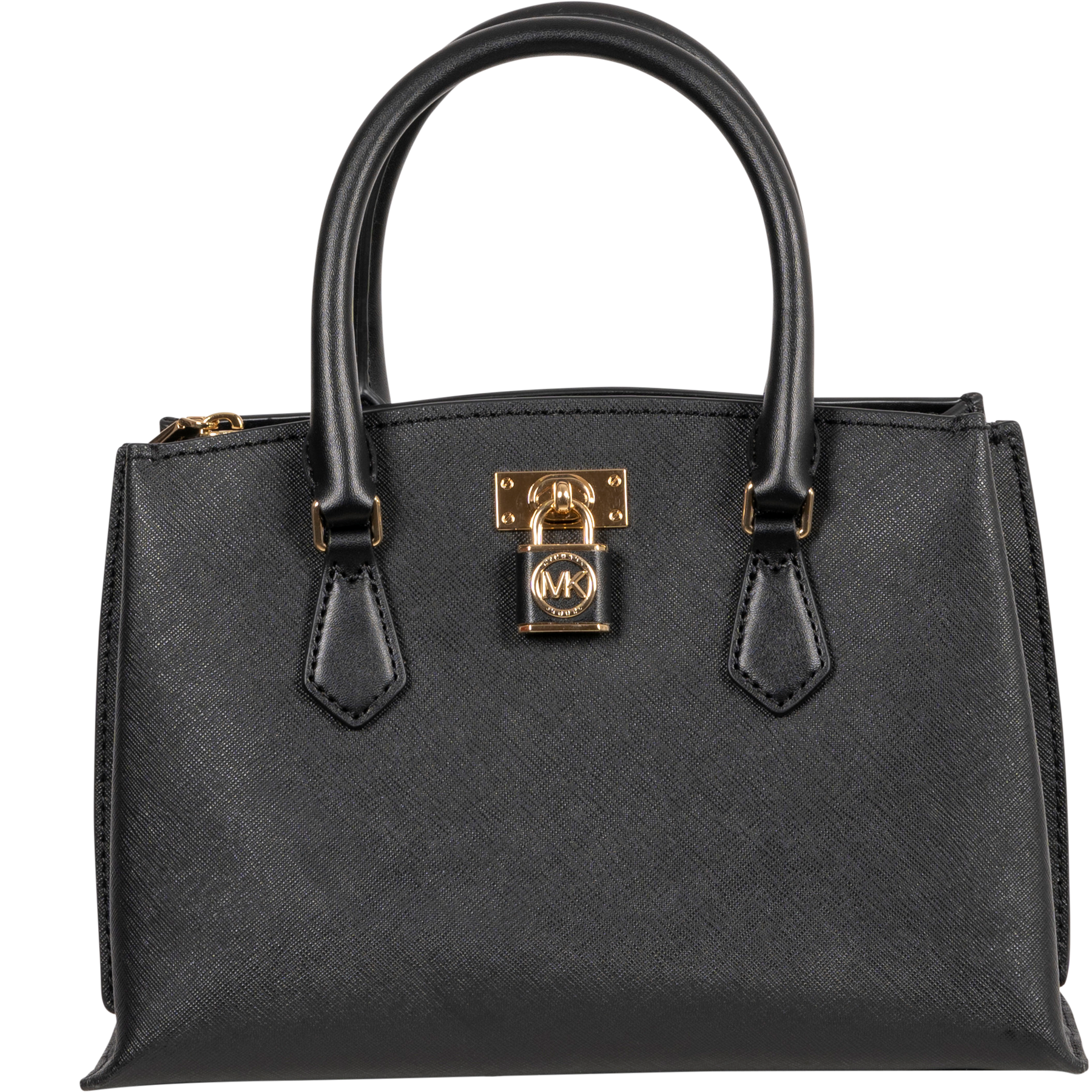 Ruby Small Saffiano Leather Satchel - Black