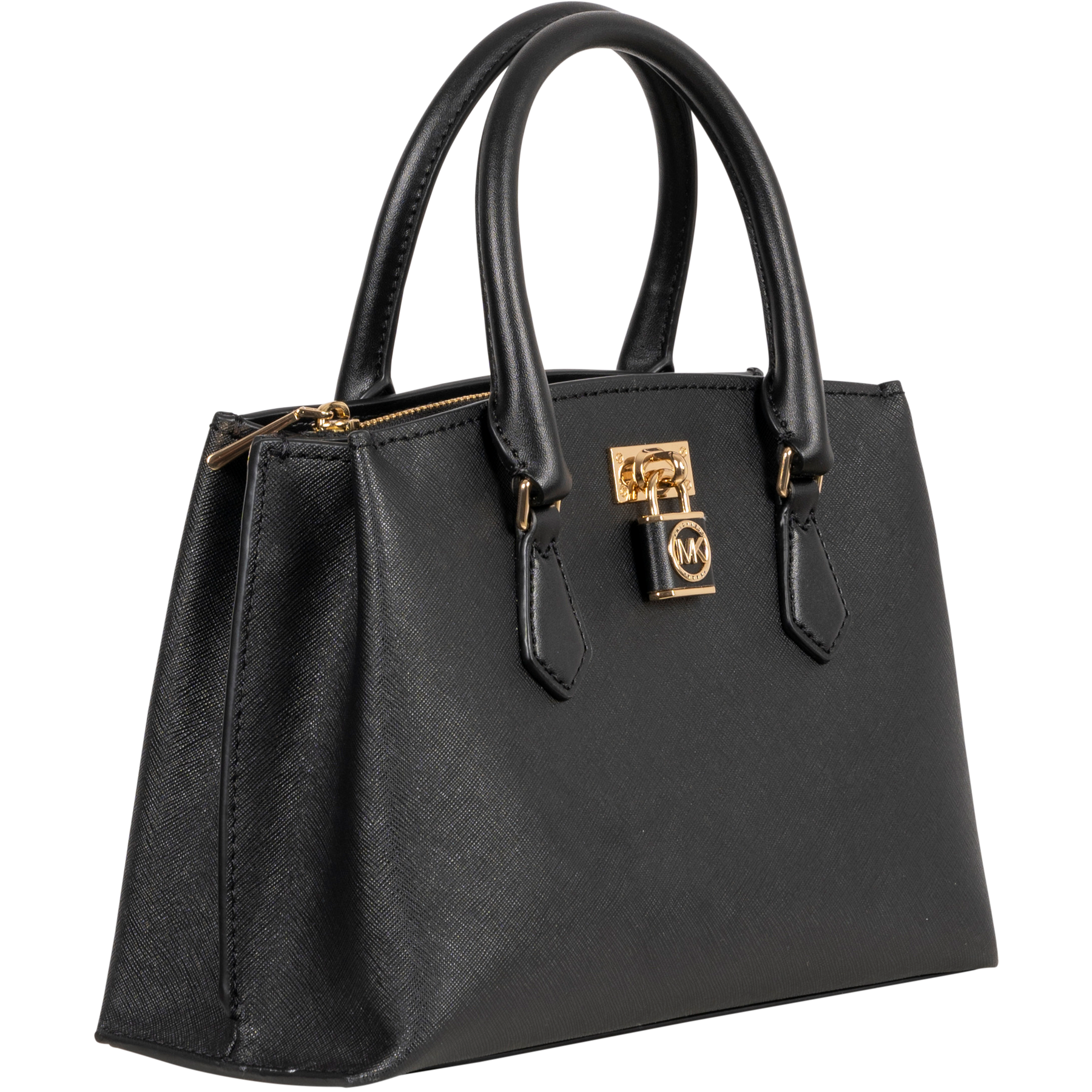 Ruby Small Saffiano Leather Satchel - Black