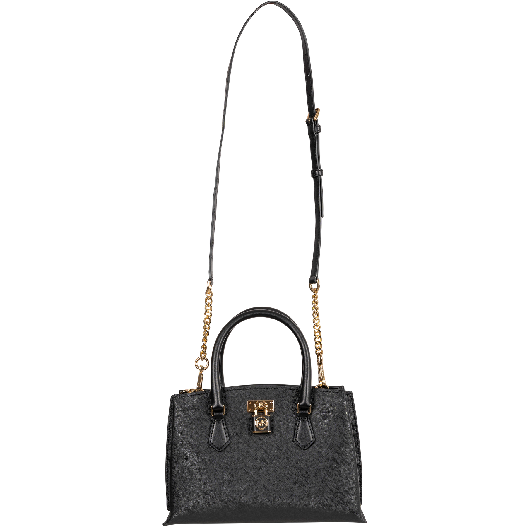 Ruby Small Saffiano Leather Satchel - Black