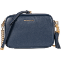 Jet Set Medium Pebbled Leather Crossbody Bag - Navy