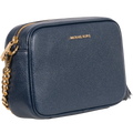 Jet Set Medium Pebbled Leather Crossbody Bag - Navy