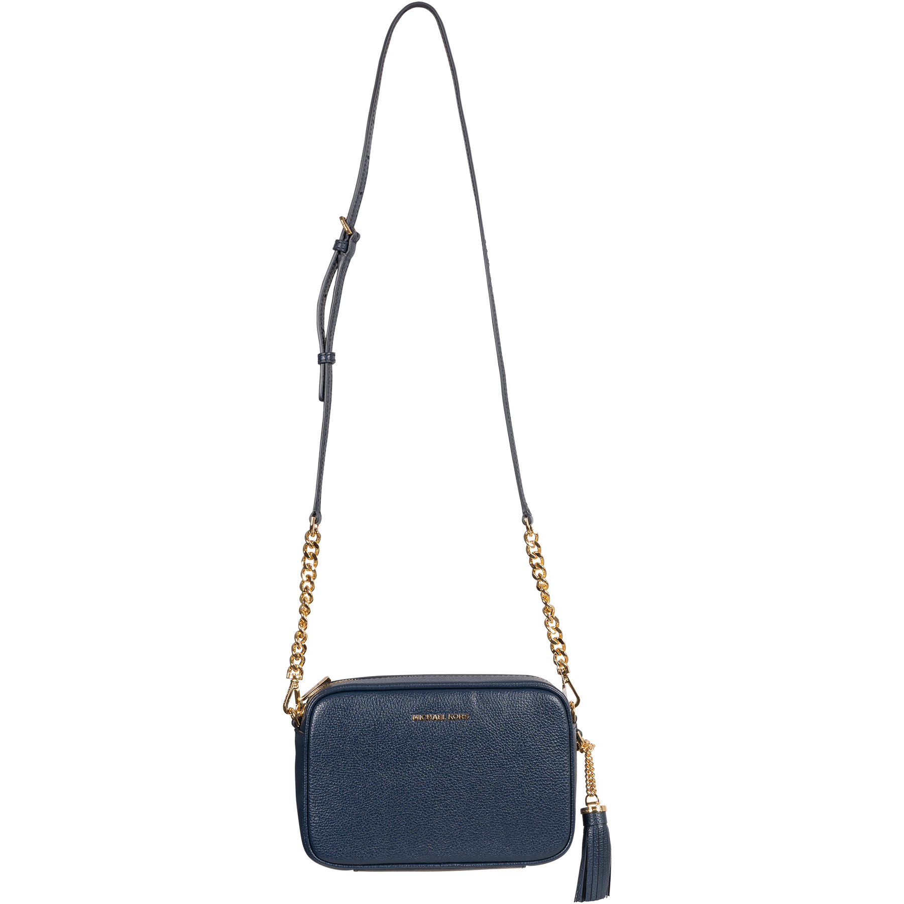 Jet Set Medium Pebbled Leather Crossbody Bag - Navy
