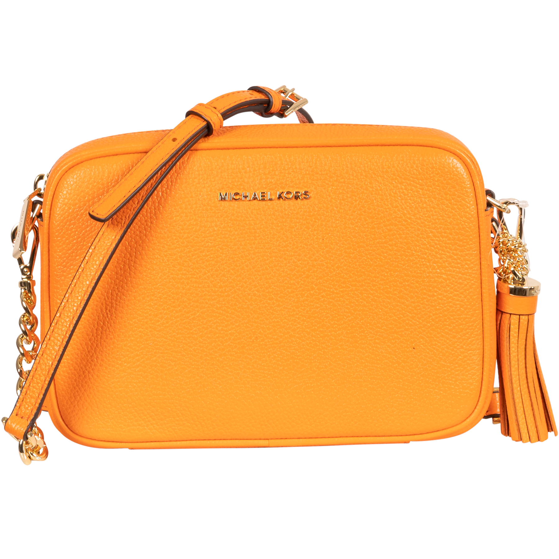 Jet Set Medium Pebbled Leather Crossbody Bag - Apricot