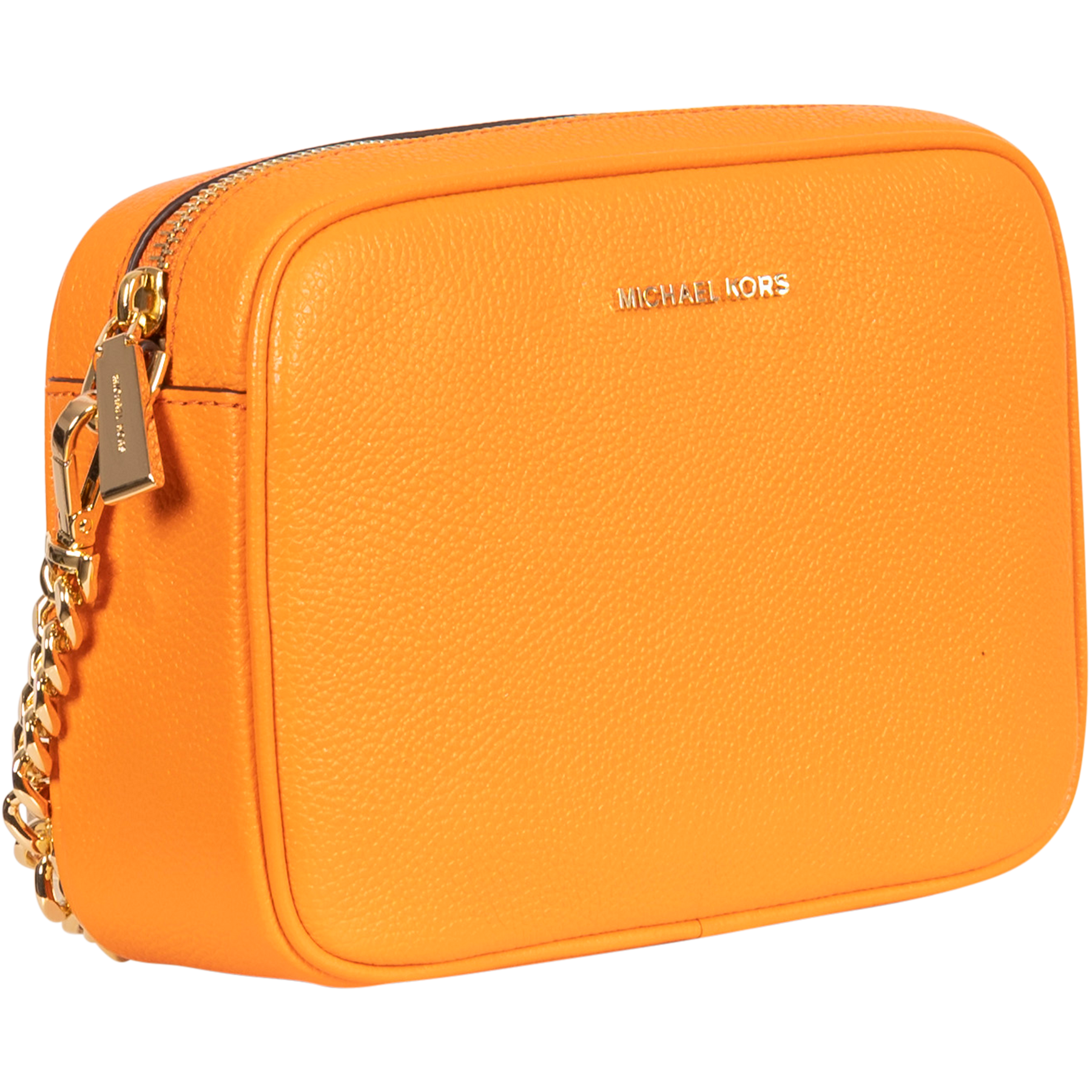 Jet Set Medium Pebbled Leather Crossbody Bag - Apricot