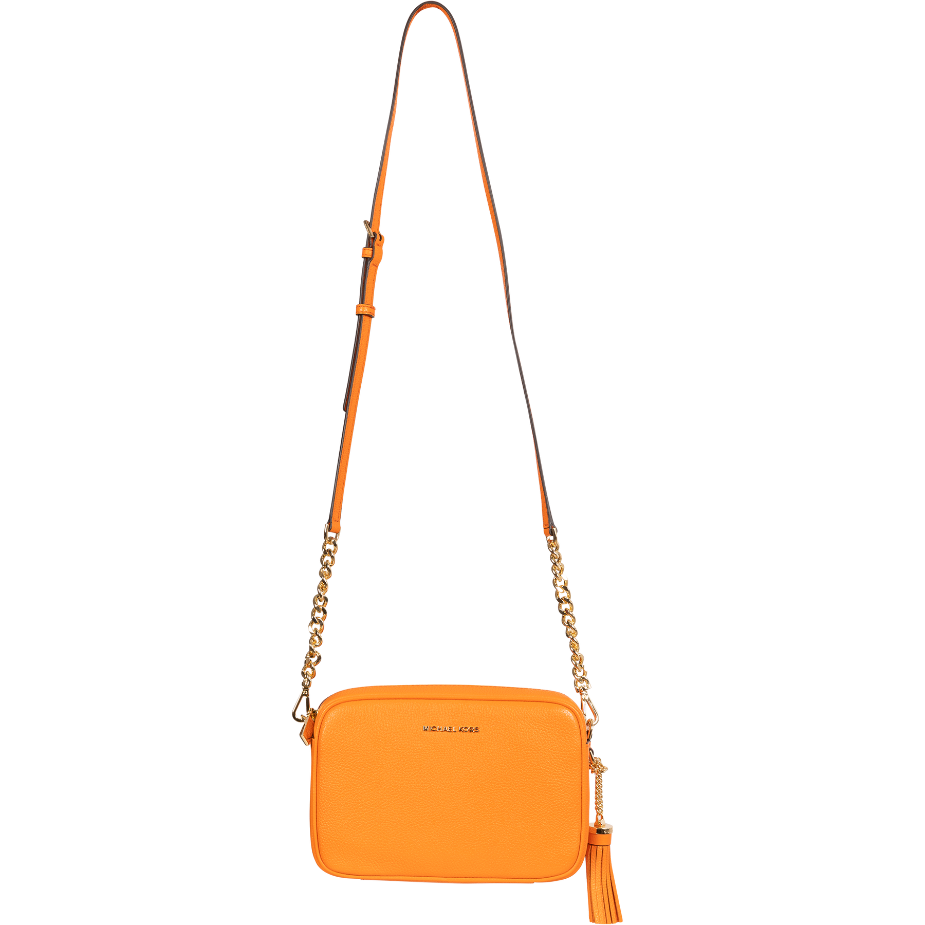 Jet Set Medium Pebbled Leather Crossbody Bag - Apricot