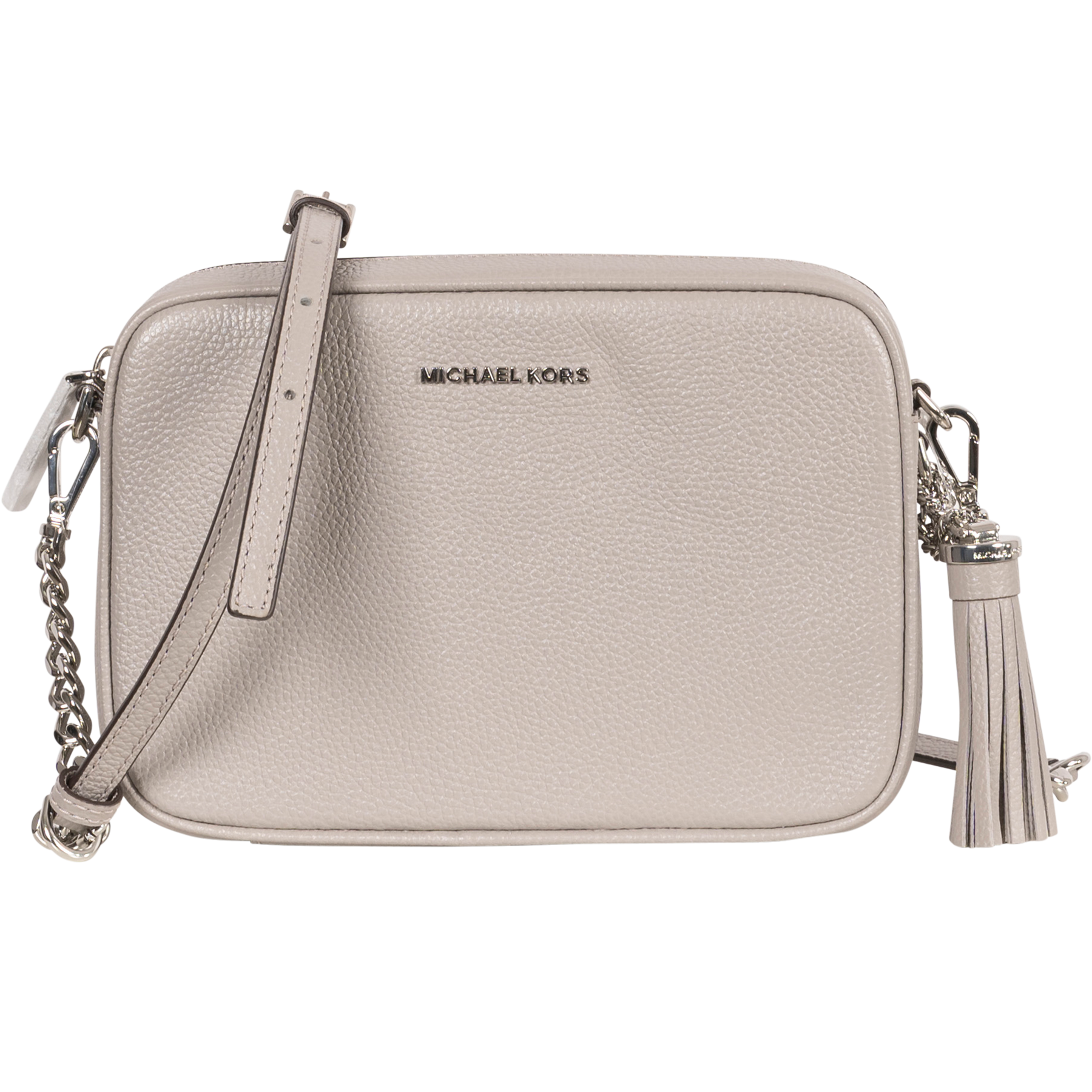 Ginny Leather Crossbody Bag - Pearl Grey