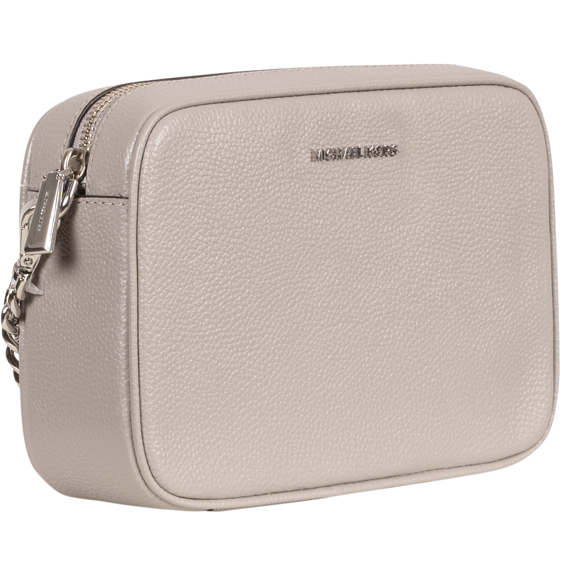 Ginny Leather Crossbody Bag - Pearl Grey