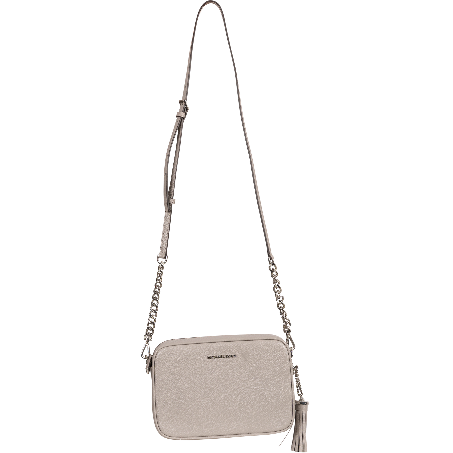 Ginny Leather Crossbody Bag - Pearl Grey