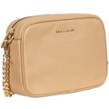 Jet Set Medium Pebbled Leather Crossbody Bag - Camel