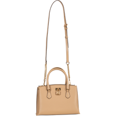 Ruby Small Saffiano Leather Satchel - Camel