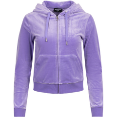 Robertson Classic Velour Zip Hoodie - Violet Tulip