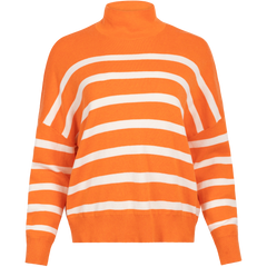TenleyIW Turtleneck Pullover - Cantaloupe Stripe