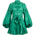 Lita Satin Dress - Green