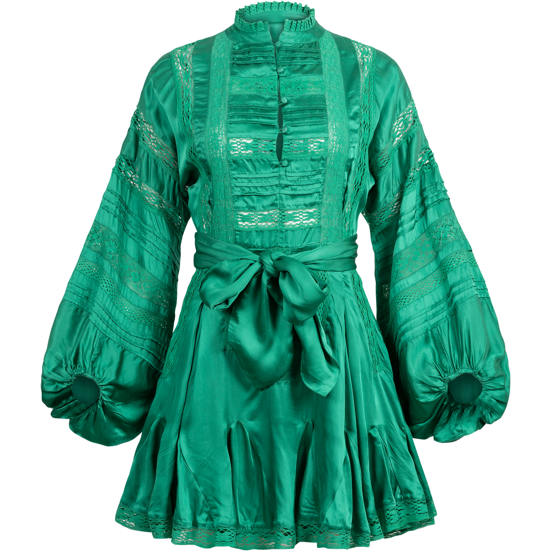 Lita Satin Dress - Green