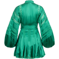 Lita Satin Dress - Green