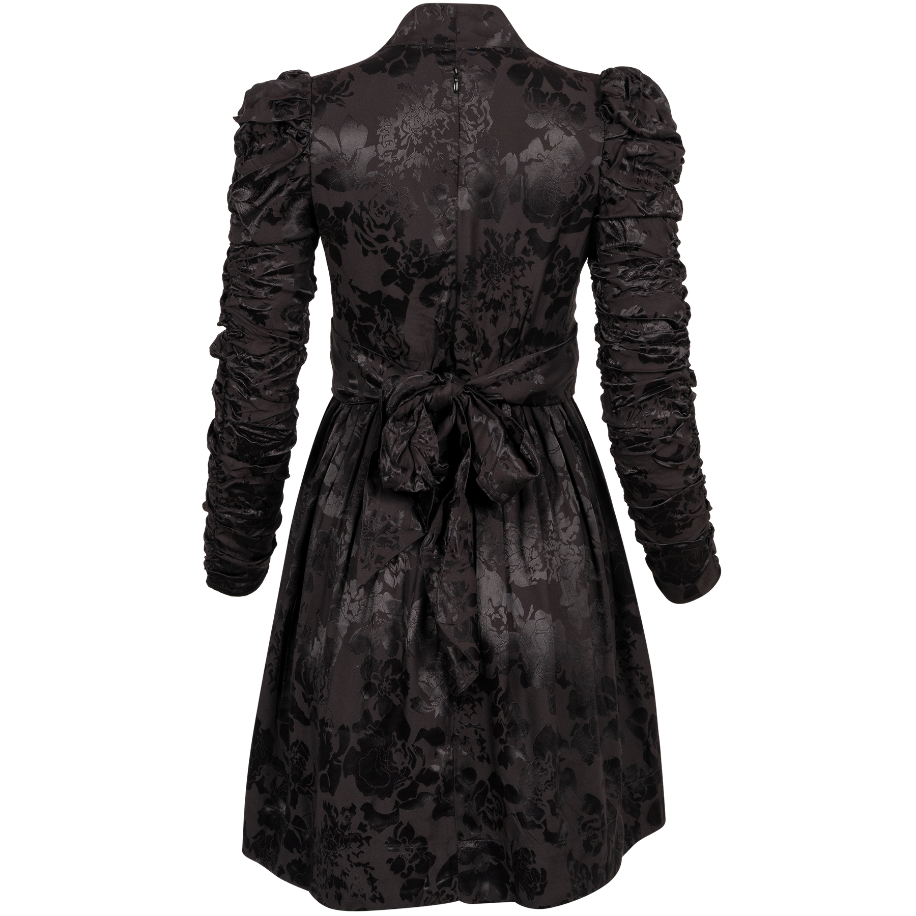 Jacquard Tieband Dress - Black