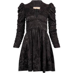 Jacquard Tieband Dress - Black