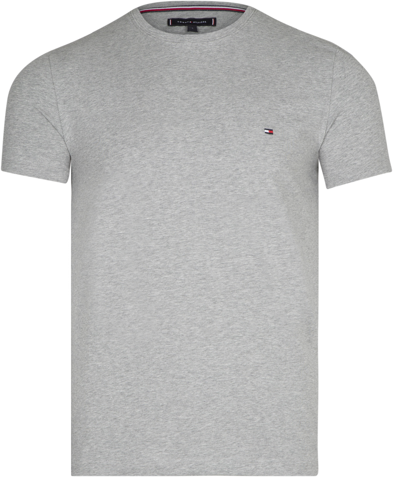 Core Stretch Slim C-Neck Tee - Cloud Htr
