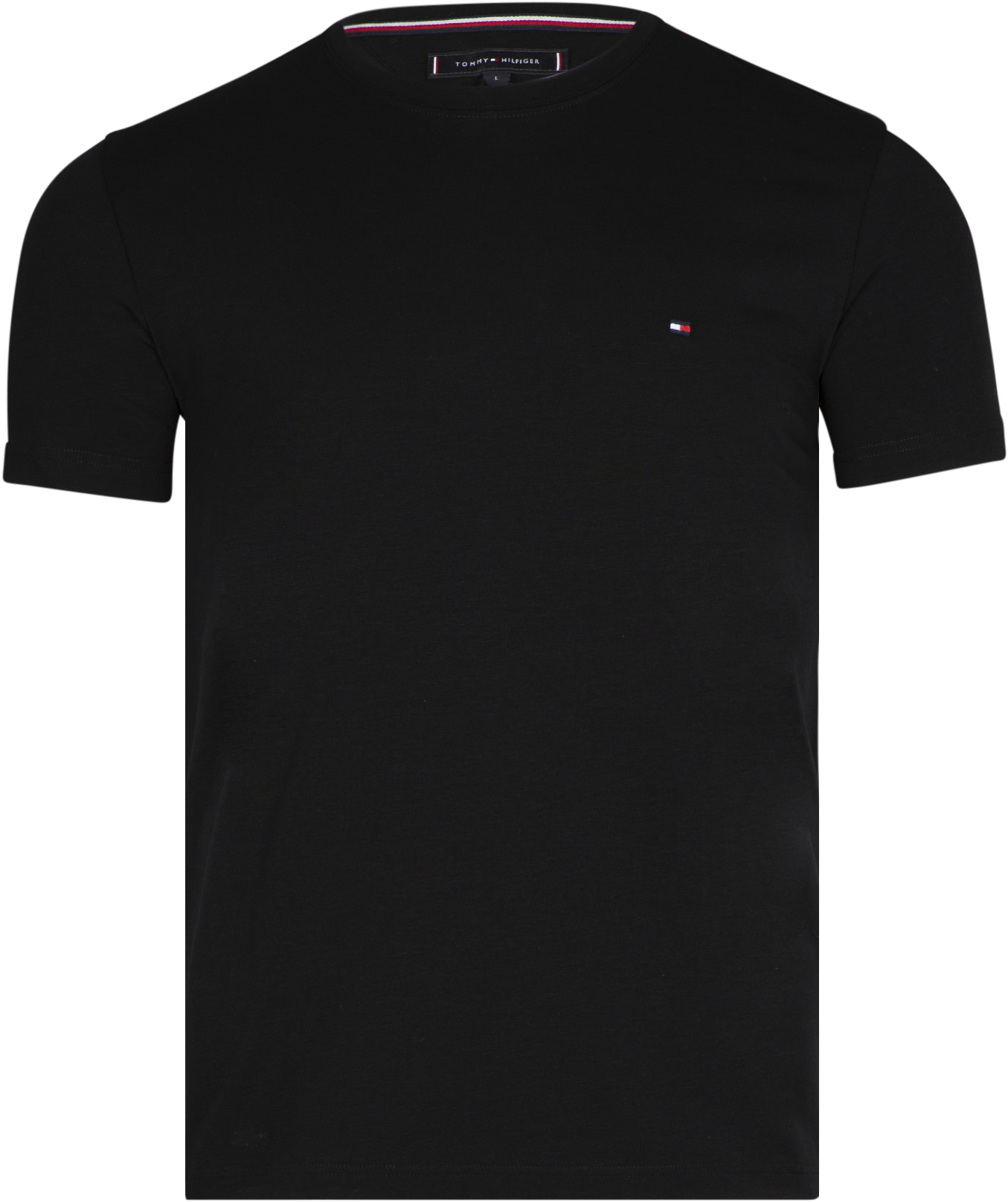 Core Stretch Slim C-Neck Tee - Flag Black