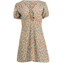 Louela Mini Dress - Mohina Floral Print-Blue
