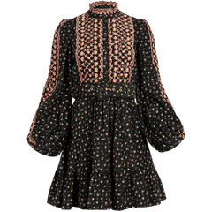Baby Cord Shirt Dress - Dark Blossom