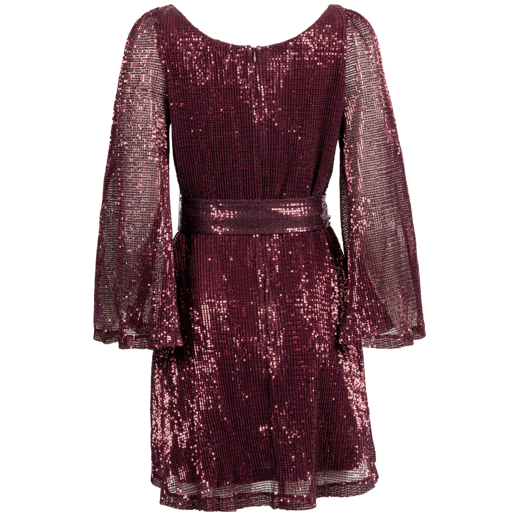 Sequins Mini Dress - Plum