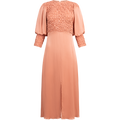Crépe Satin Midi Dress - Blush