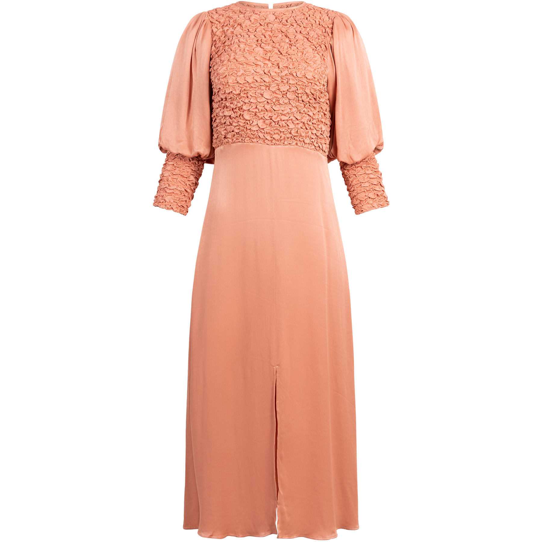 Crépe Satin Midi Dress - Blush