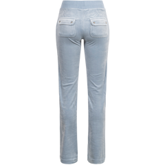 Del Ray Classic Velour Pant Pocket - Blue Fog
