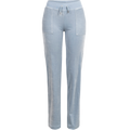 Del Ray Classic Velour Pant Pocket - Blue Fog