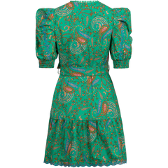 Elaina Dress Cotton Poplin - Emerald